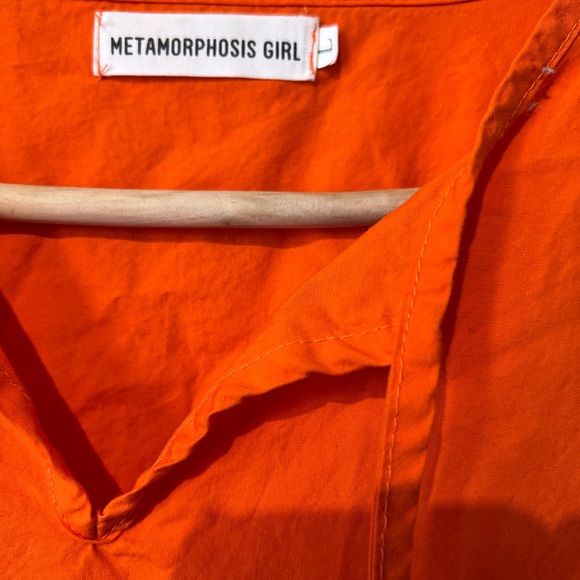 Metamorphosis girl size medium (large) orange tier midi dress… - Picture 3 of 7